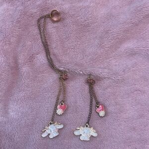 Hot Topic Sanrio Hello kitty and friends ear cuff set cinnamoroll heart flowers